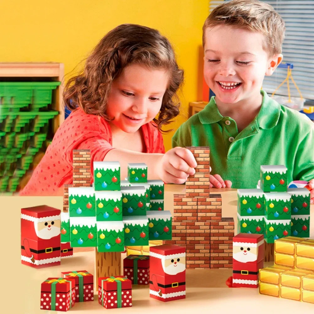 2025 ​ Creatieve Kerst Magnetische Tegels Bouwstenen MOC Model Bricks Creatief Speelgoed STEM Cadeau Voor Kinderen Verjaardagscadeau ​