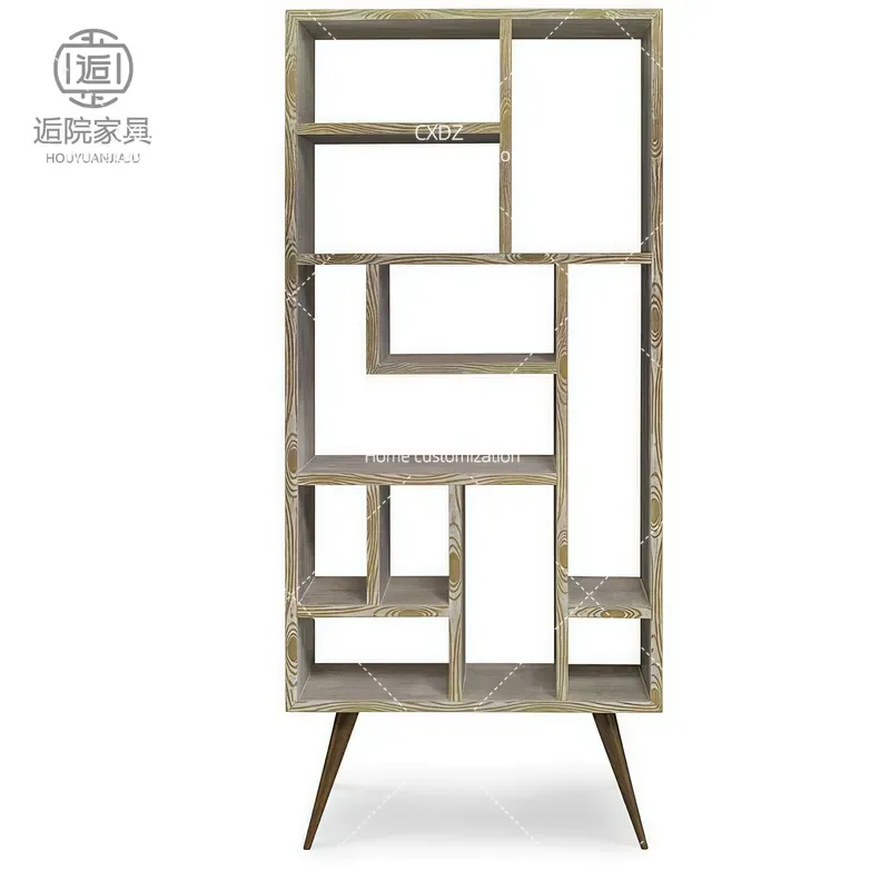 New Chinese Style Bogu Shelf Simple Living Room Tea Room Bookshelf Ornament Display Cabinet High End Customization