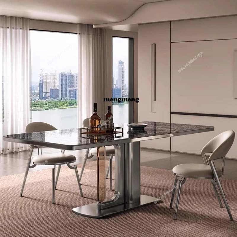 

Luxury Italian Dining Tables Wooden Black Modern Cuisine Dining Tables Room Dinette Mesas De Restaurante Home Furniture