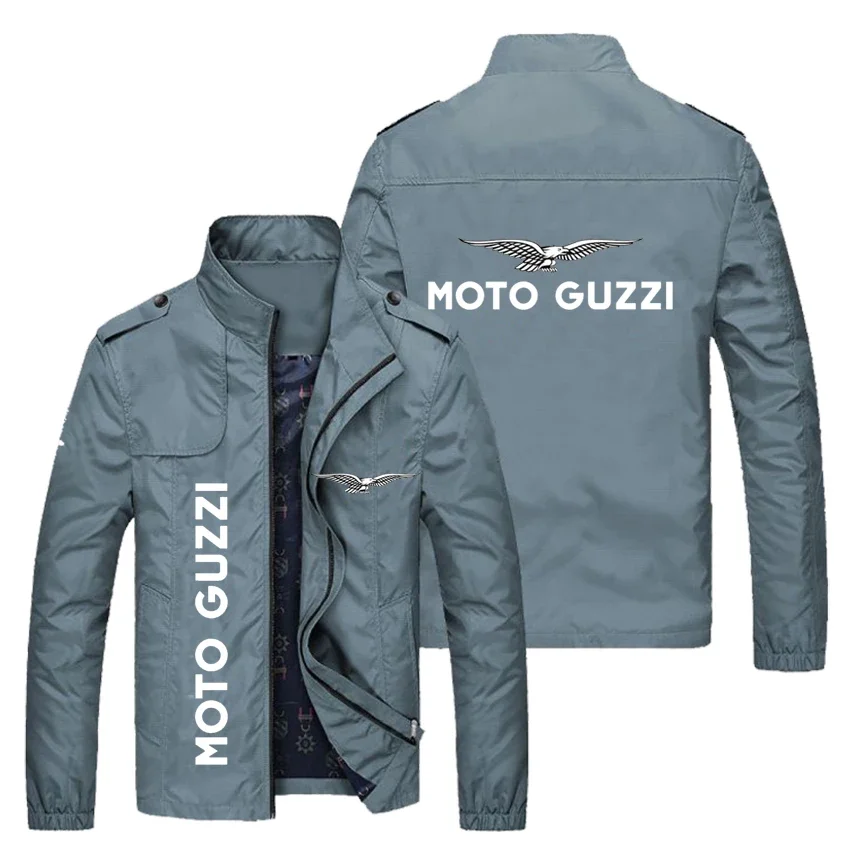 2023 Nieuwe Lente Herfst Mannen Moto Guzzi Logo Jassen Populair Bedrukt Casual Mode Losse Biker Jack Mannen Straat Honkbal Uniform