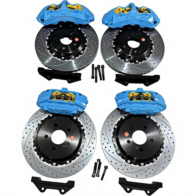 Rear Dual Caliper With Bracket GT4 Big Brake Caliper Kit Modified Brake System for Muscle Sports Cars