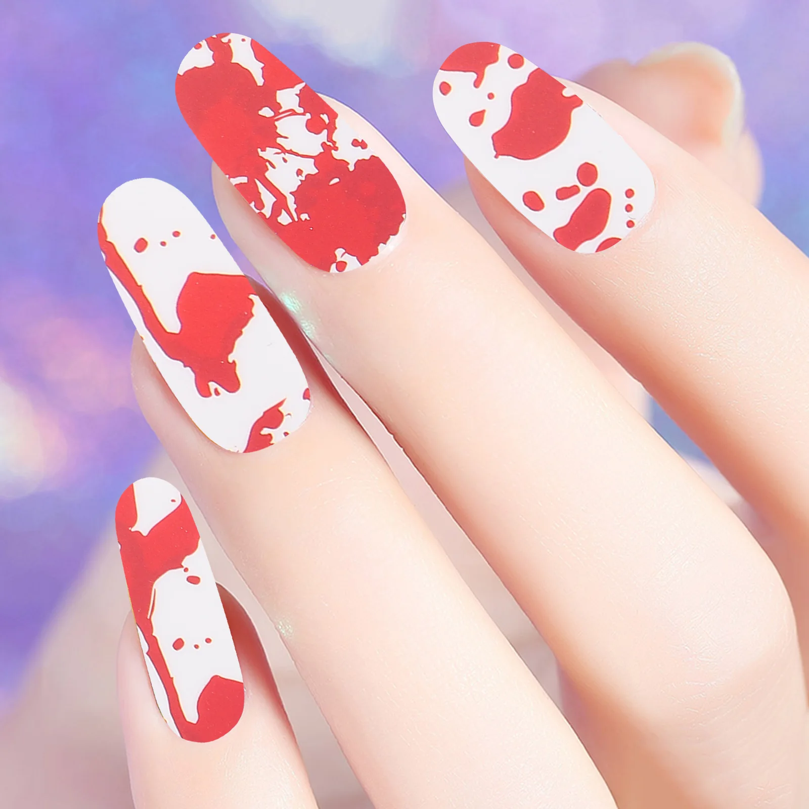 

4 Sets Nail Art Stickers Halloween Decal Decals Autumn Women Transfer Paper Manicure
