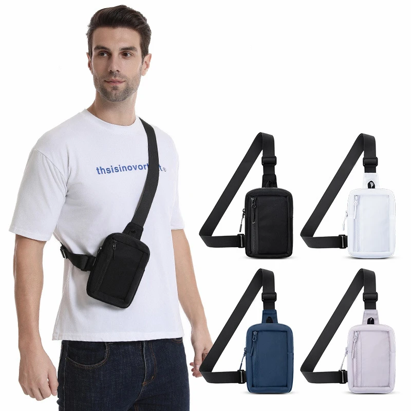 Shoulder Chest Bags for Men Nylon Convenient Fashion Messenger Bag Sports Leisure Bicycle Mobile Phone Crossbody Sling Bags