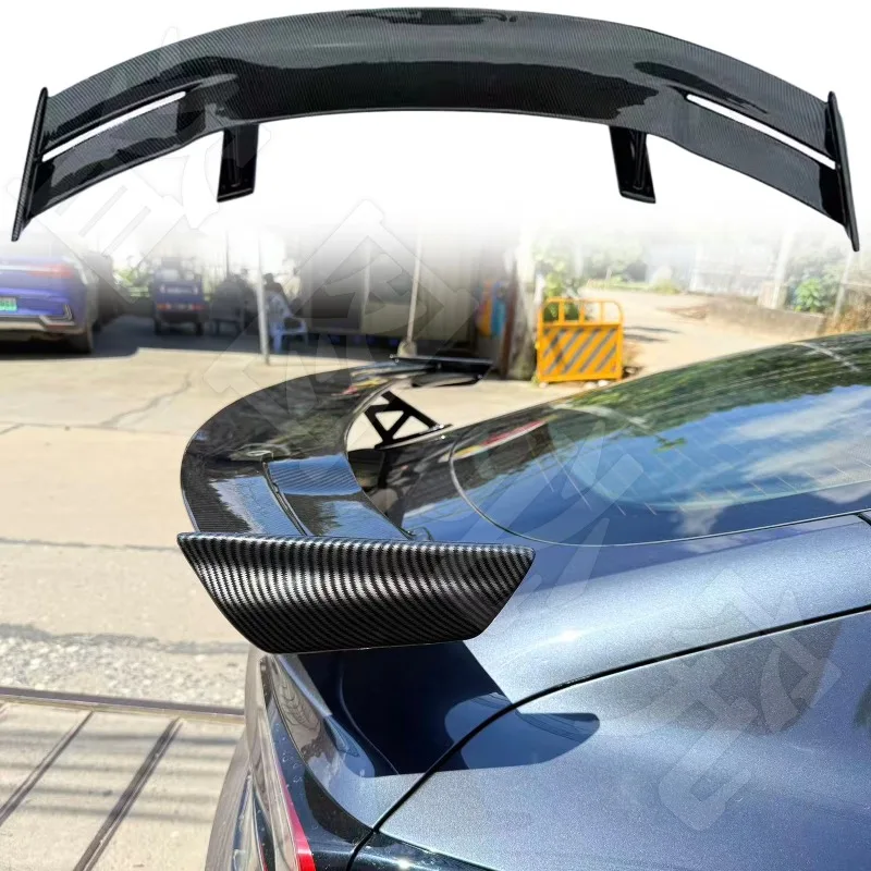 Spoiler Wings For 2023-2025 Tesla Model 3 Carbon Fiber PD Style Trunk Lid Cover Tail Wing Body Kit Exterior Accessories
