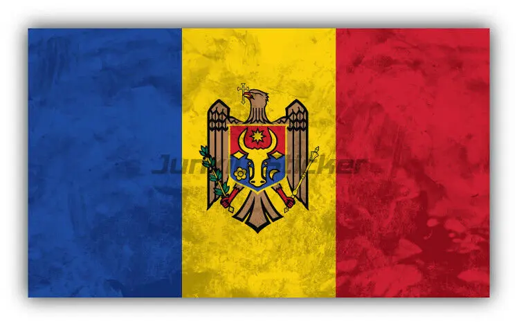 Moldova Style Color Emblem Vinyl Sticker Car Decal For Motorcycle Bike Helmet Window Laptop Scratch Resistant Decor Accessories - Detail 1