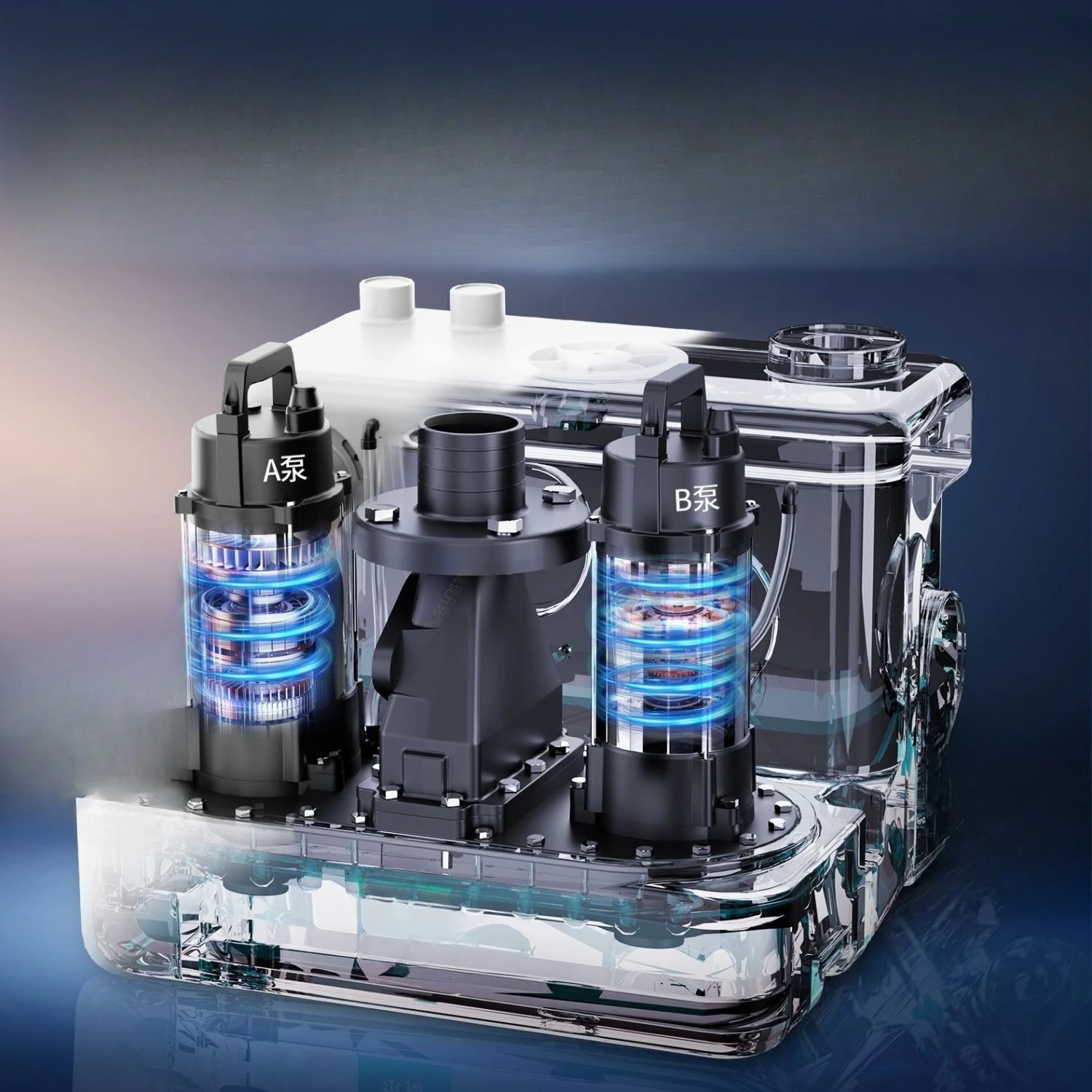 Automatic toilet sewage pump lift villa automatic household basement sewage toilet kitchen sewage
