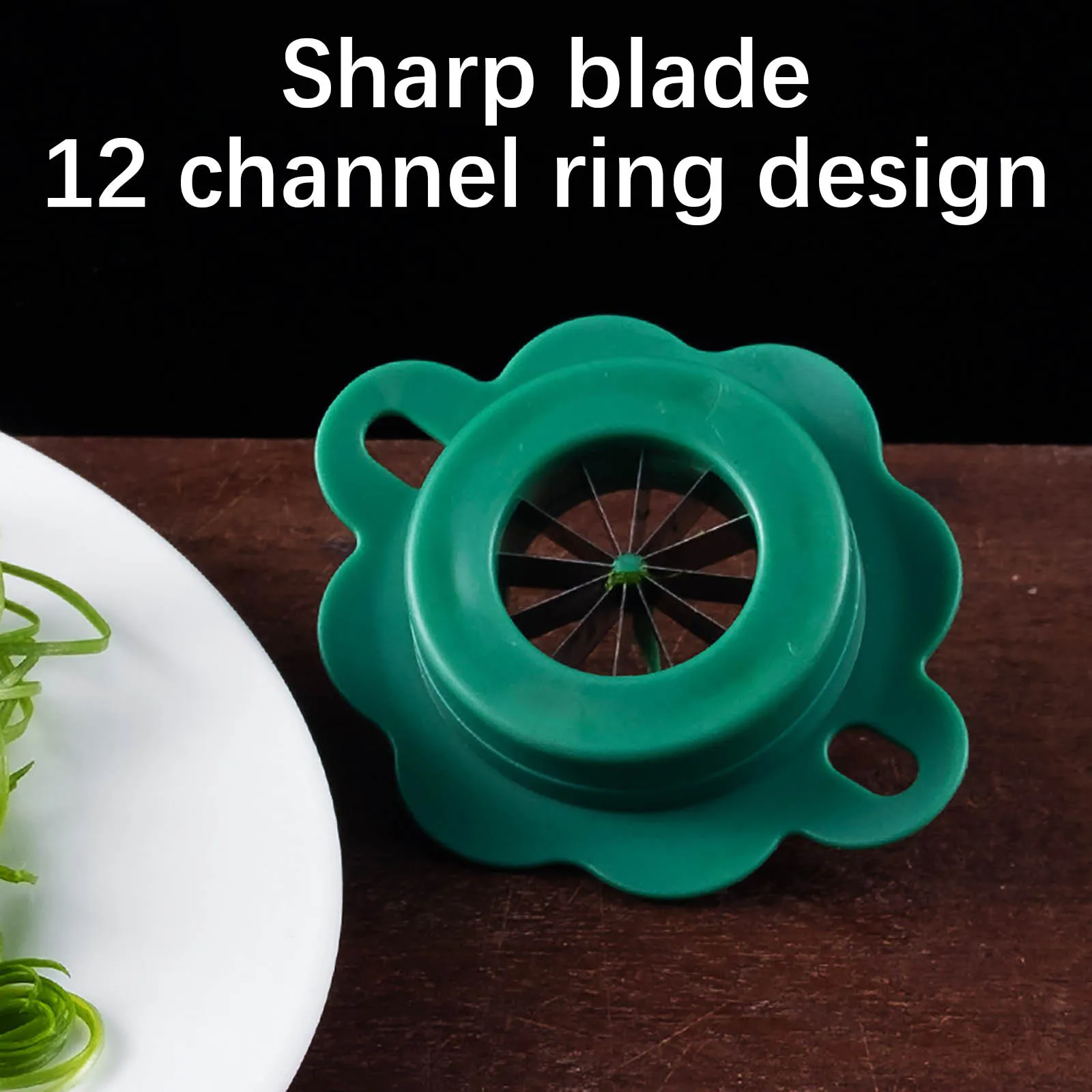 Green Onion Easy Slicer Shredder With 12 Blade Plum Blossom Cut Green Onion Wire Drawing Kitchen Superfine Vegetable Shredder