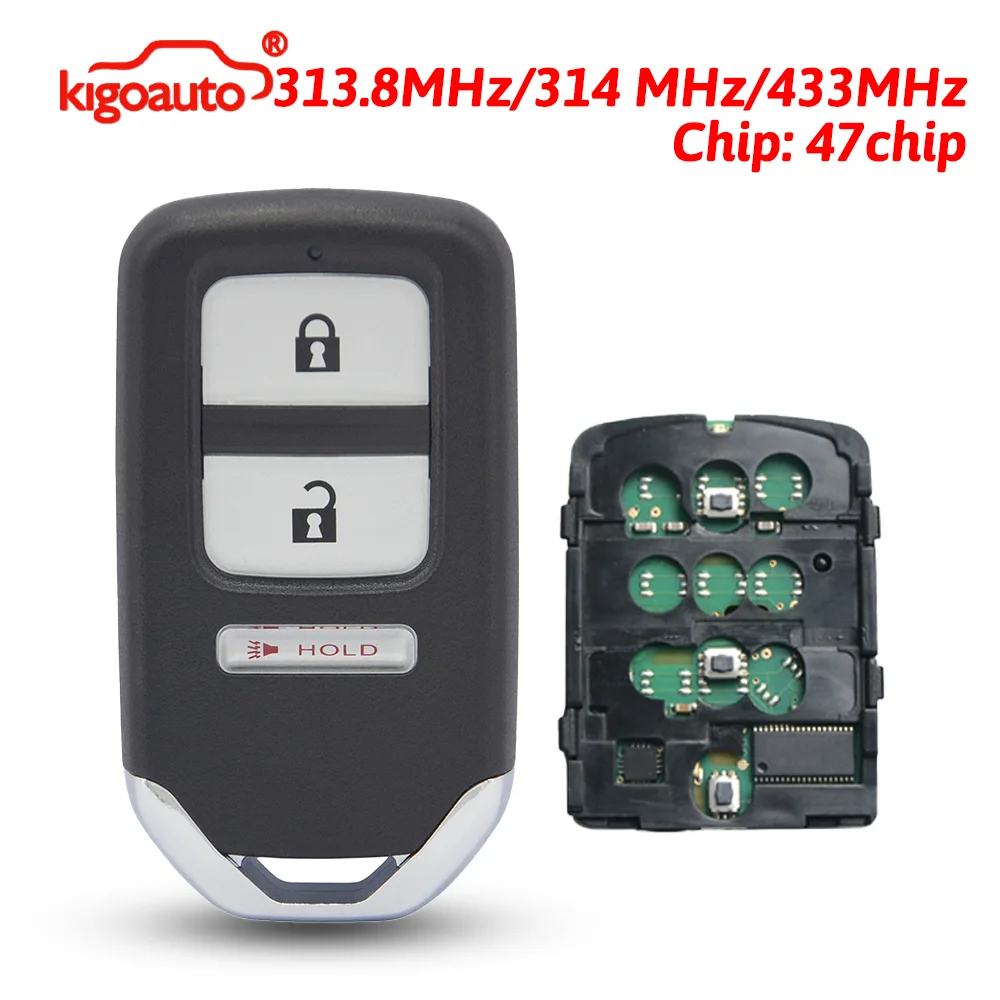 

Умный ключ kigoauto с 2/3 кнопками, 313/314/433 МГц, ID47 для Honda Fit, HRV, Crosstour, Ridgeline 2013-2019