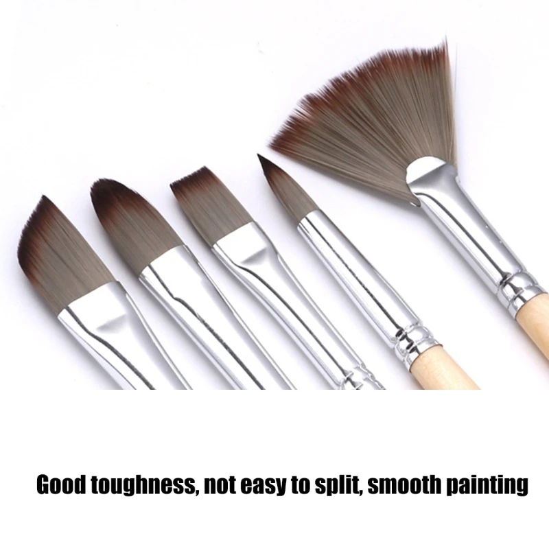 24 Pcs Paint Brushes with Cloth Roll Acrylic Paint Brush Nylon Hair Painting Brushes Artist Brushes for Oil Painting