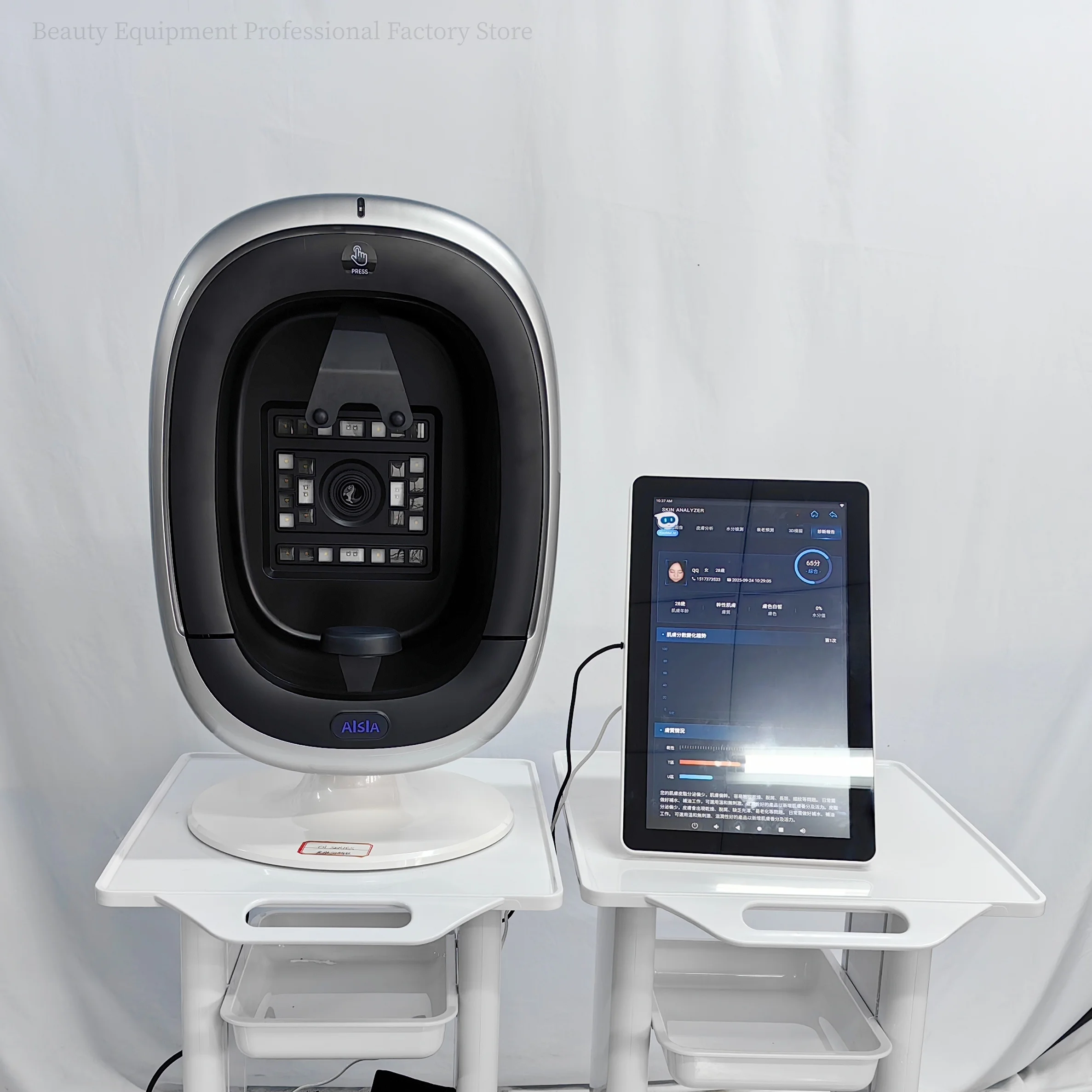 Aisia O1 15.6Inch Grote Ipad 3D Ai Digitale Smart Scanner Gezichtshuidanalysator Gezicht Aisia Huidscan Analyse Machine
