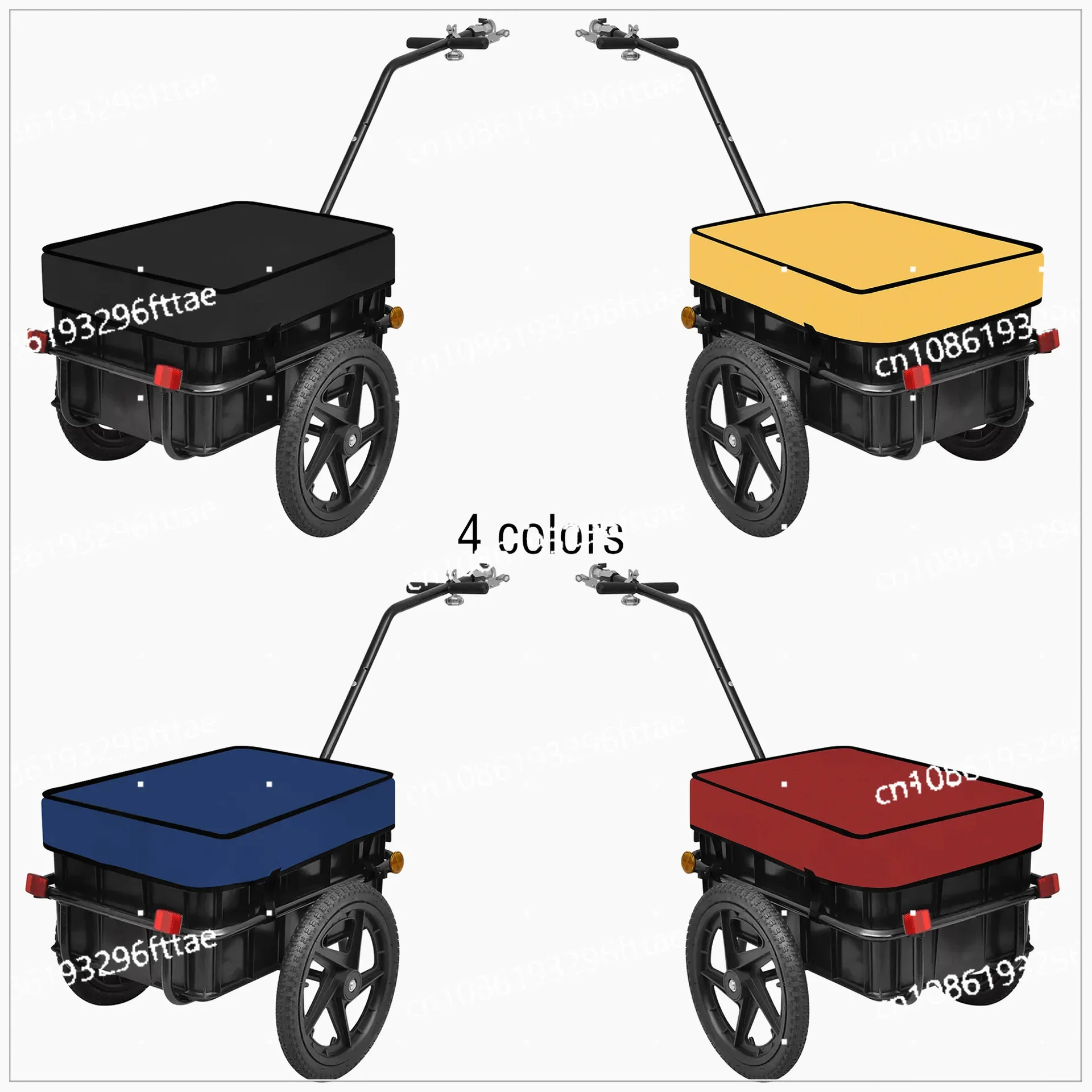 Folding Removable Bike Trailer Colored Field Trip Camping Pet Mountain Bike Trailer