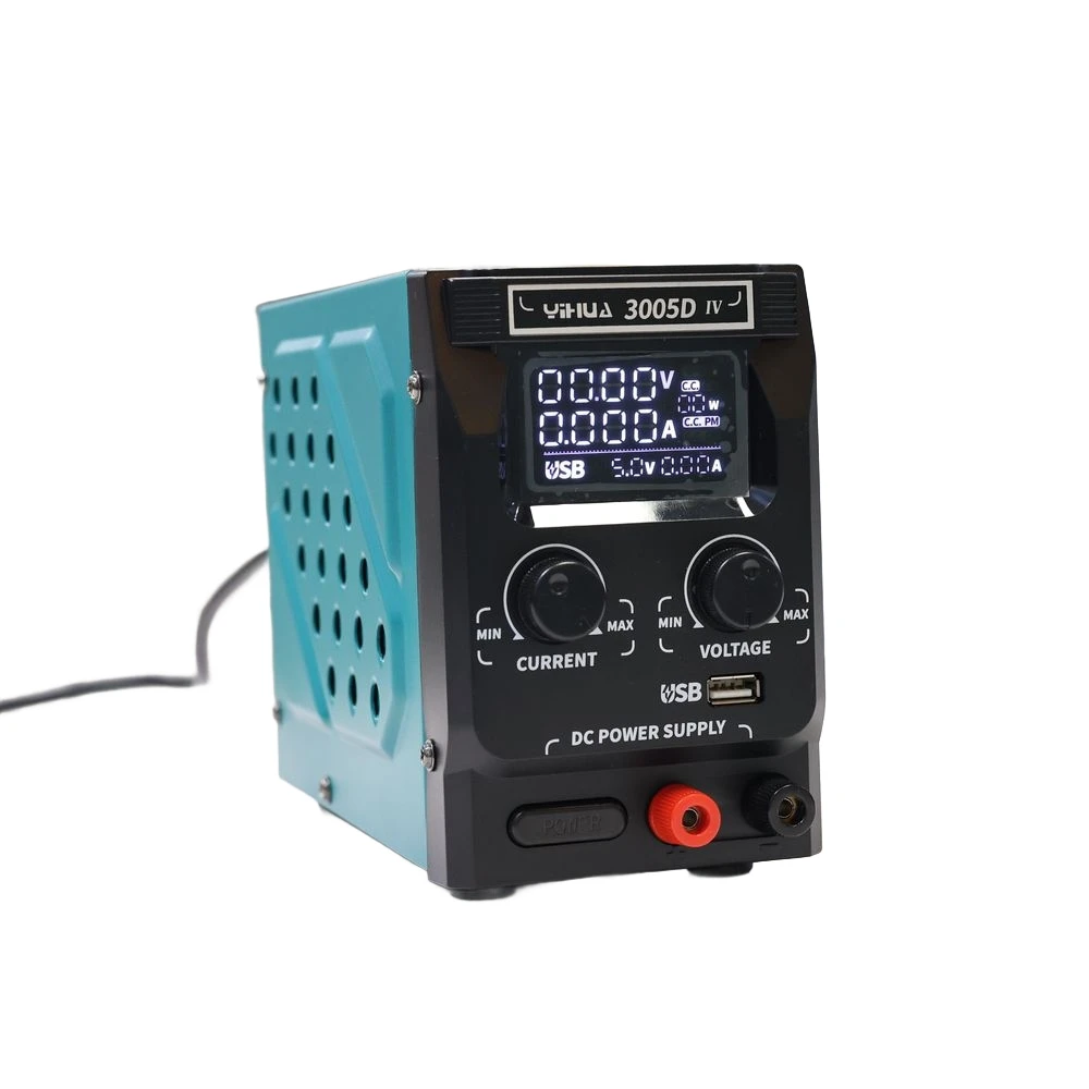 

YIHUA 3005D-IV Digital DC Power Supply Variable 30V 5A 0.001V/0.001A Resolution Lab Grade with USB QC3.0 Charger