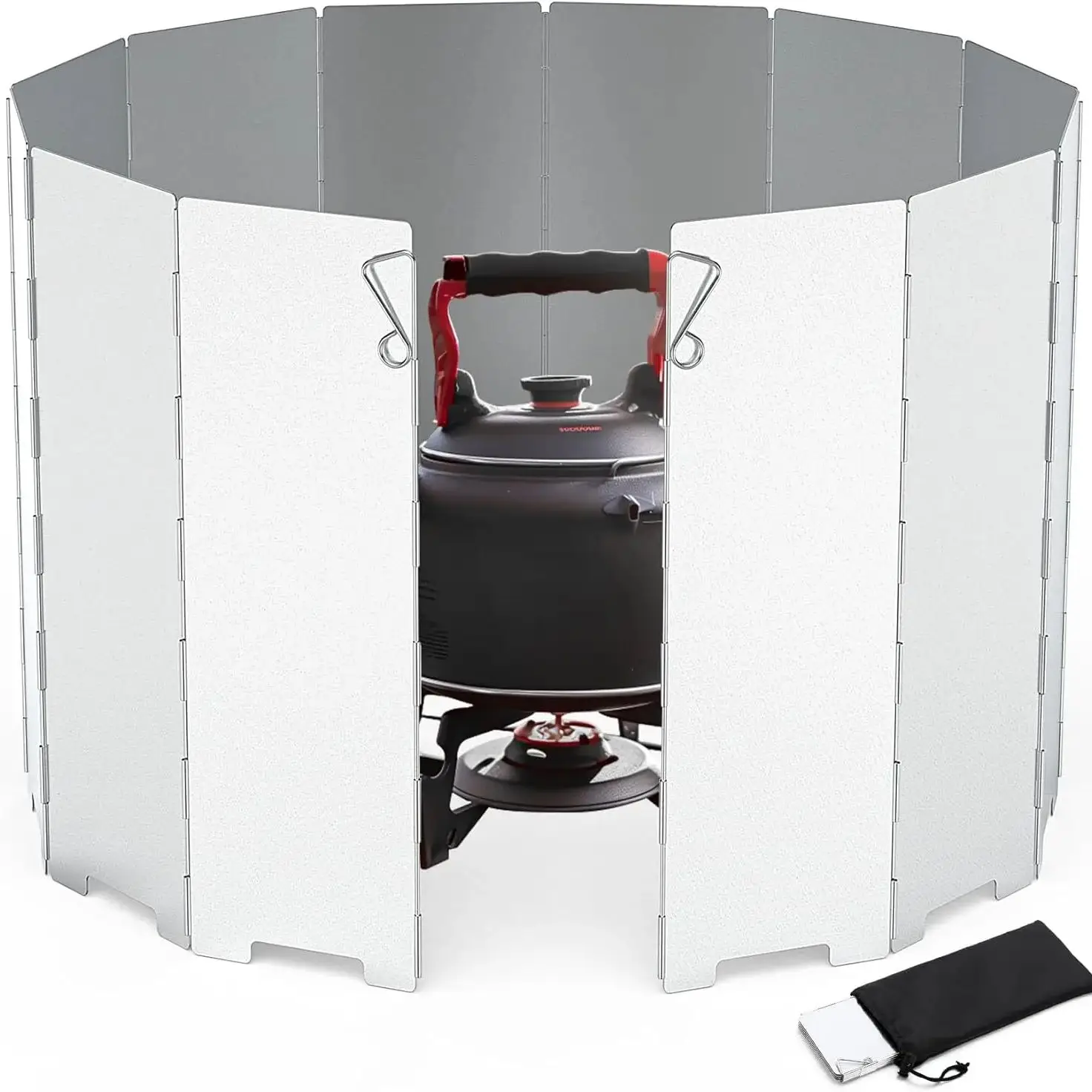 Cuisinière haute pare-brise-brûleur à gaz pare-poêle de Camping en aluminium cuiseur pliant brûleur de Butane pour Camping en plein air pique-nique