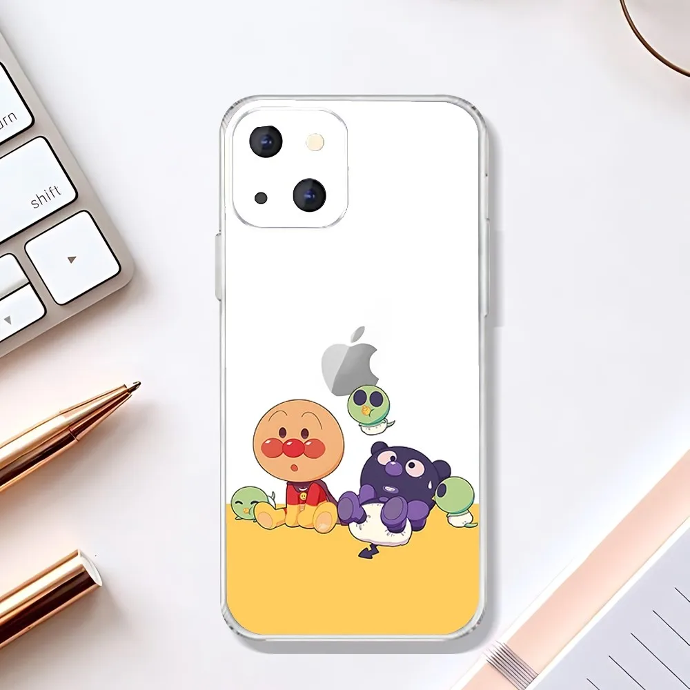 Fashion A-Anpanman B-Bread Phone Case For Iphone 15 11 13 14 Pro Max 7 8 Plus X Xr Xs Max Se2020 12mini Transparent Cover