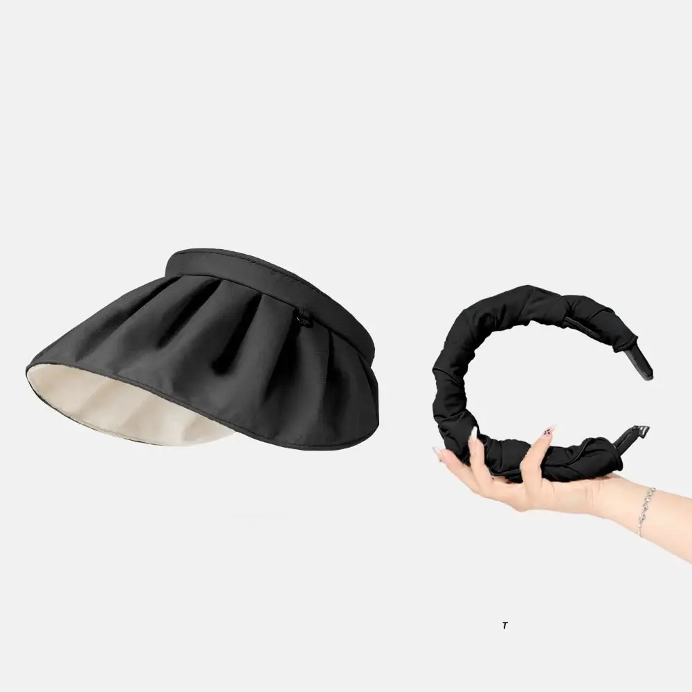 

Summer Sweet Sun Protection Cap Headband Topless Female Shell Hat UV Protection Sunshade Foldable Visor Cap Sport