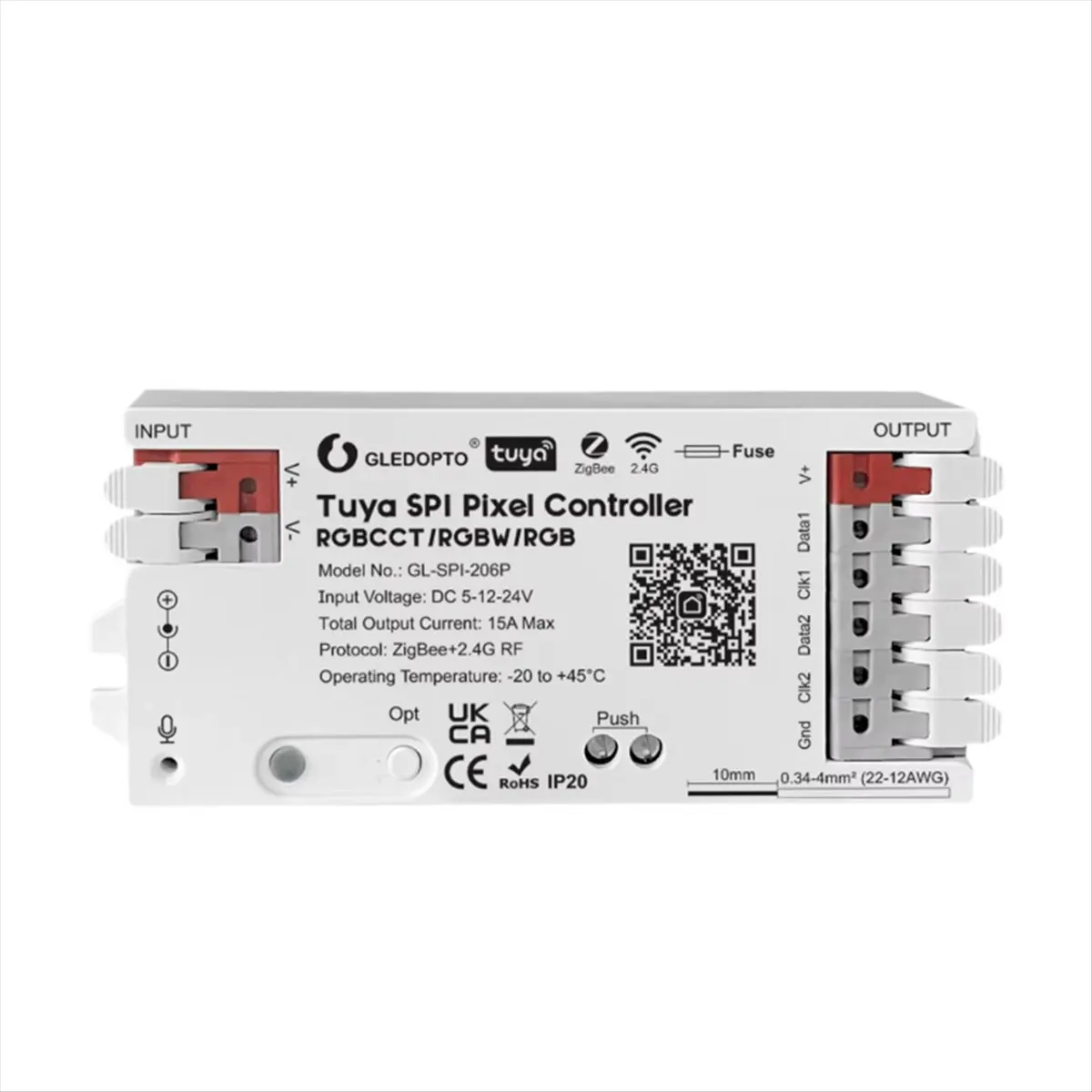 TCE  Tuya SPI Pixel LED Controller RGBCCT RGBW RGB Dynamic Light Sync with for Smart Life, Assistant, WiFi-206W