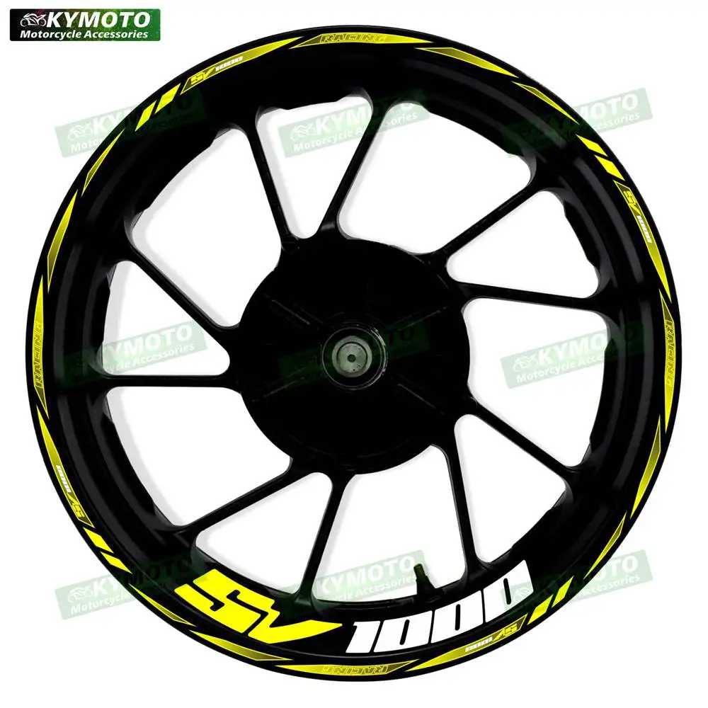 For SV1000 SV 1000 Motorcycle 17 Inch Front And Rear Racing Wheel Stickers Car Reflective Motorbike Hub Tape Decal Sticker