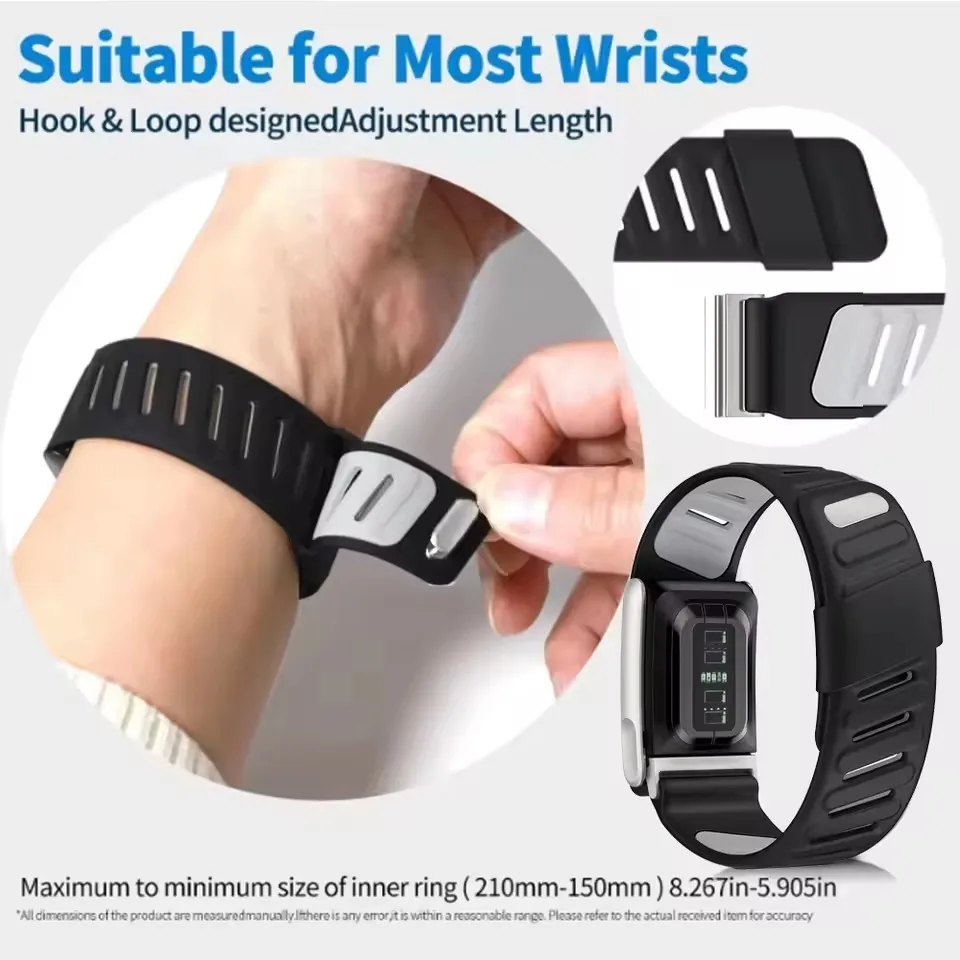 Silicone Sports Strap for WHOOP MG for WHOOP 5.0 MG Bracelet Soft-Touch Waterproof Sweatproof Wristband - Adjustable Watchband
