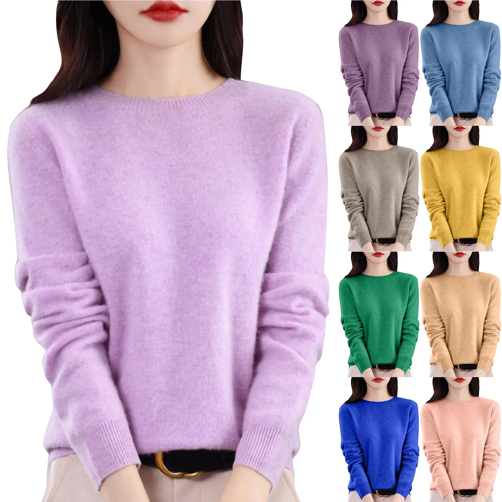 Wool Cashmere Sweater Women Knitted Sweater Turtleneck Long Sleeve Pullovers Autumn Winter Clothing Warm Jumper Knitted Tops