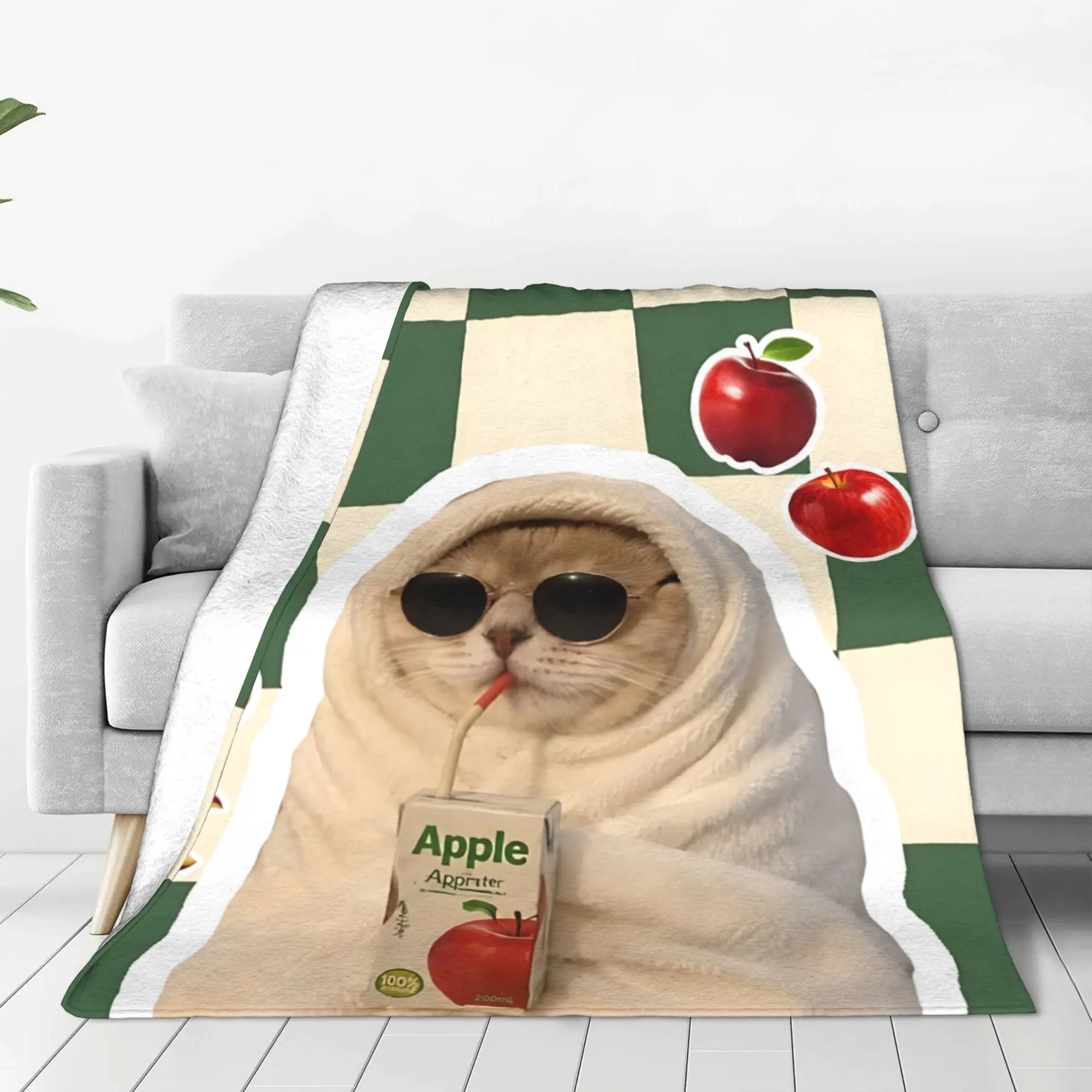 1PC British Shorthair Cat  Winter Blankets for Adults Bedding Home Interior Sofa Knee Black Friday Deals