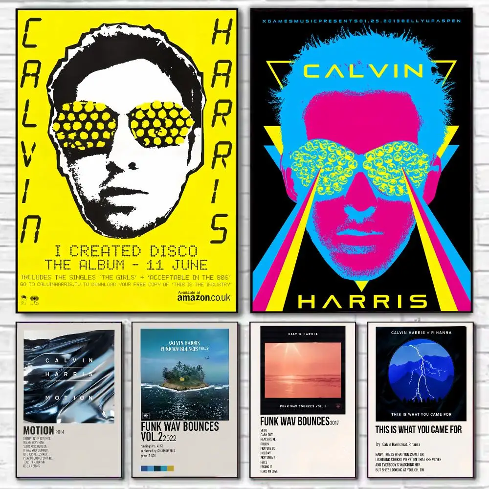 Famous DJ C-Calvin Harris Poster HD Art Decorative Wall Art Waterproof Home Décor for Living Room Bedroom Café Stylish Gift