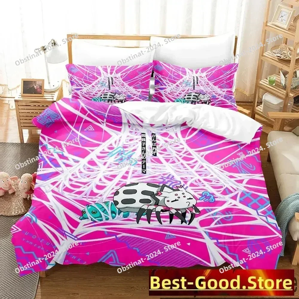 3D Print Anime Kumoko So I'm a Spider So What Bedding Set Boys Girls Twin Queen King Size Duvet Cover Pillowcase Bed boys Adult
