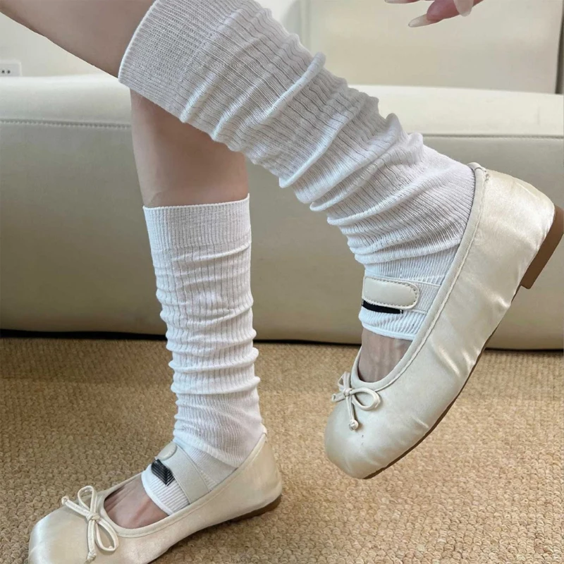 

Гетры в стиле Лолиты, японские гольфы JK, женские вязаные хлопковые чулки, однотонные носки, униформа, носки в стиле Харадзюку