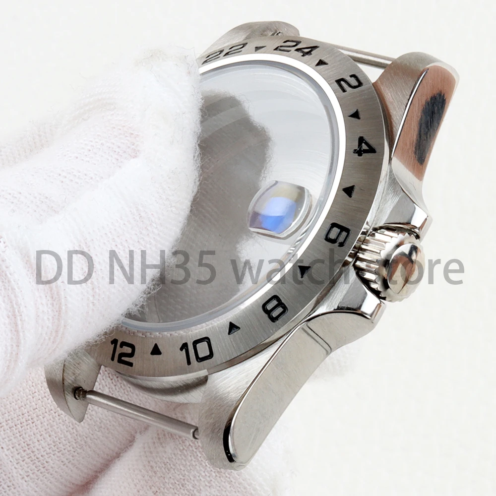 39mm NH35 Watch Case Solid 316L Stainless Steel Sapphire Glass Case for Explorer NH34 NH35 NH36 NH38 Movement 28.5mm Dial Parts