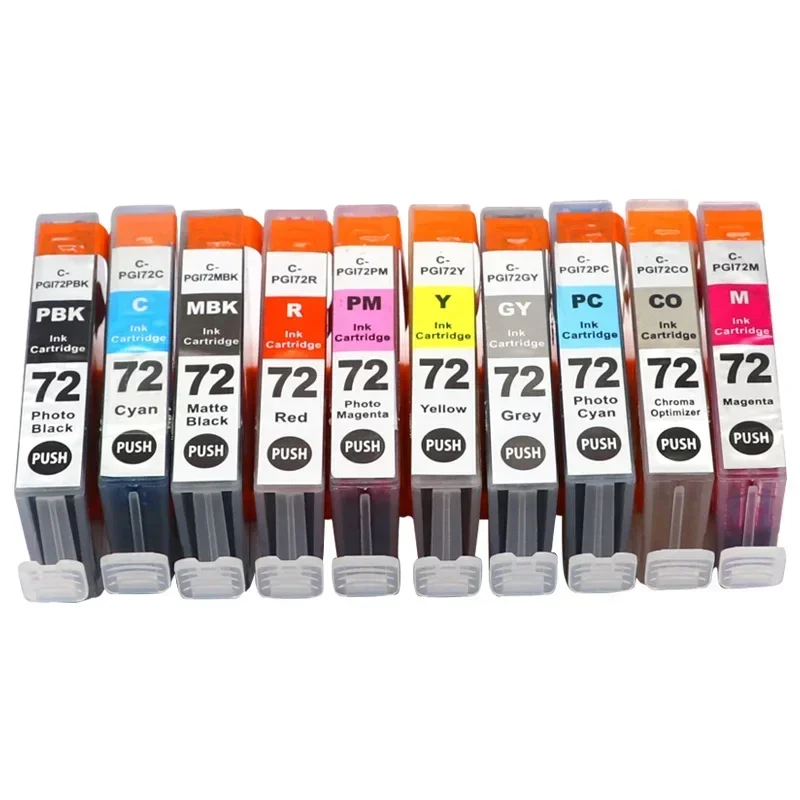 NEW 10Color Compatible Ink Cartridge For Canon PGI 72 PGI-72 PGI72 Ink Cartridge for Canon PIXMA Pro-10 Pro-10s inkjet Printer