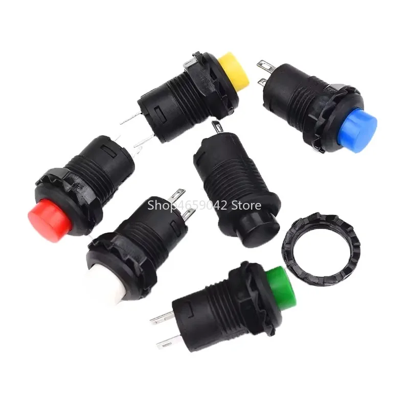 6 adet Kendinden Kilitli/Anlık Buton Anahtarları DS427 DS428 12mm KAPALI-AÇIK basmalı düğme anahtarı 3A /125VAC 1.5A/250VAC DS-427 DS-428
