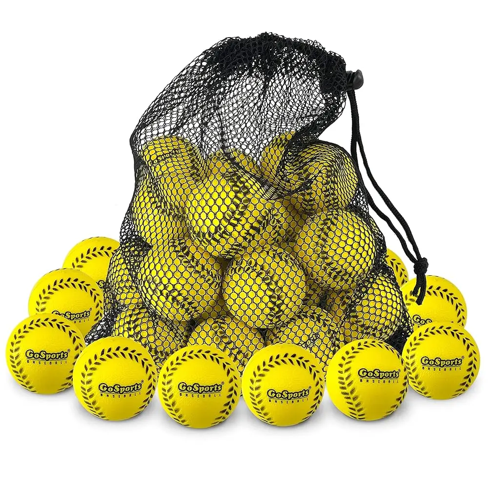 

Mini Foam Baseballs - 20 or 50 Pack for Pitching Machines and Batting Accuracy Training