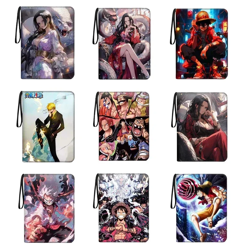 900Pcs 9 Pocket Anime One Piece Luffy Zoro Cards Book zipper PU leather Cards Binder Display Game Collection Card Kids Toy Gift