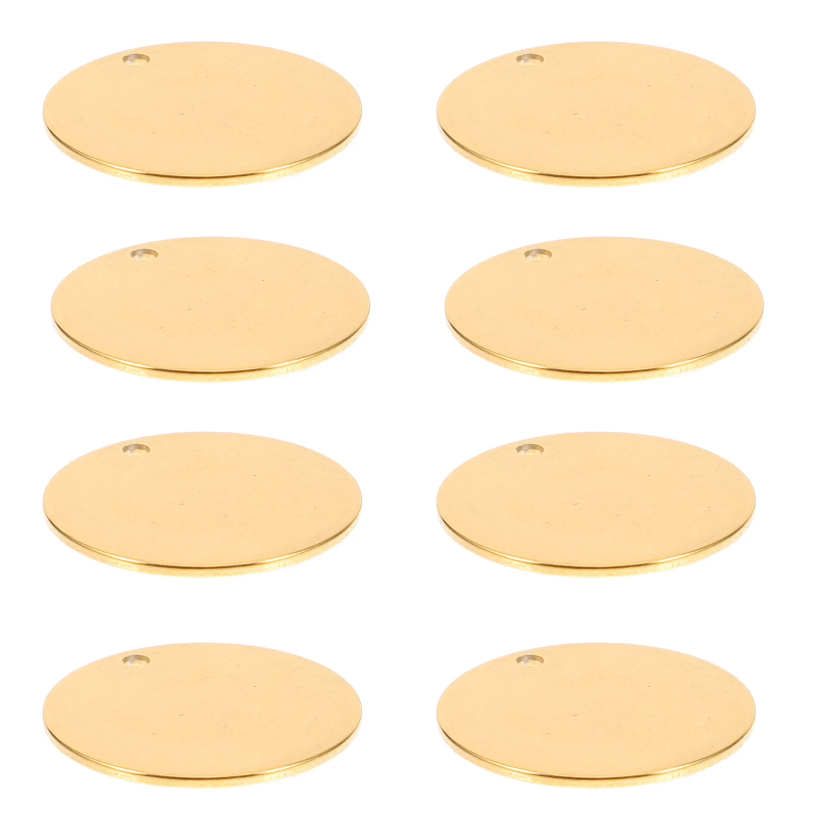 10개 스테인리스 스틸 원형 블랭크 태그 금속 각인 블랭크 DIY 쥬얼리 펜던트 키체인용