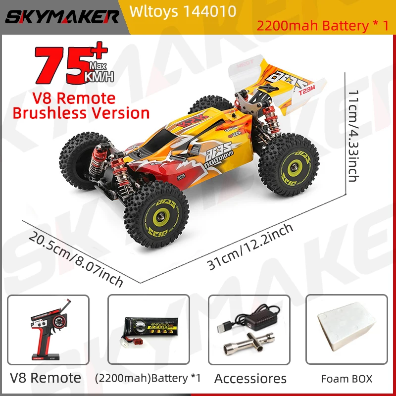 WLtoys 1/14 144016 144001 Brush RC Car 144010 Brushless Metal 1:14