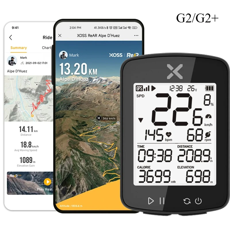 XOSS G2 Plus Bike Computer ANT+ Cadence Speed Wireless GPS Cycling Speedometer GPS Bike MTB Waterproof Smart Bicycle Odometer