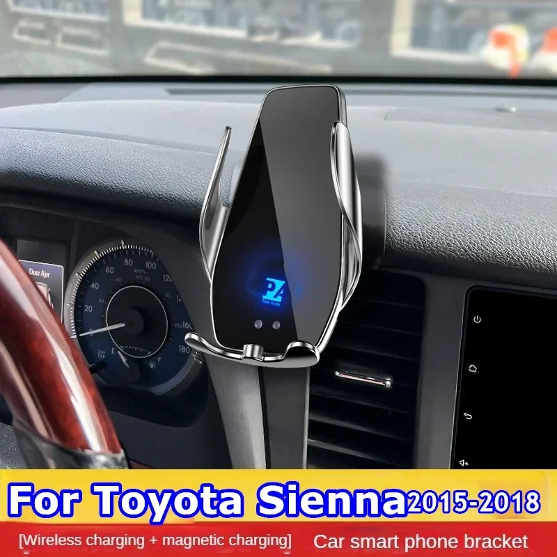 

2015-2018 For Toyota Sienna Mobile Phone Holder Wireless Charger Car Mount Navigation Bracket GPS Support