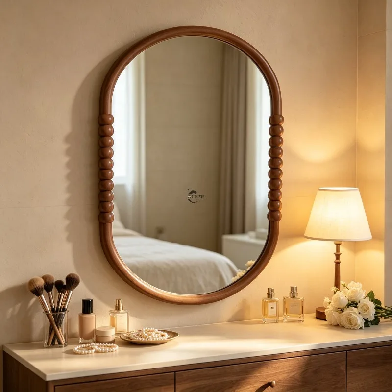Makeup Aesthetic Mirror Modern Luxury Small Dressing Table Korean Style Mirror Vintage Decoration Spiegel Wand Home Decorations