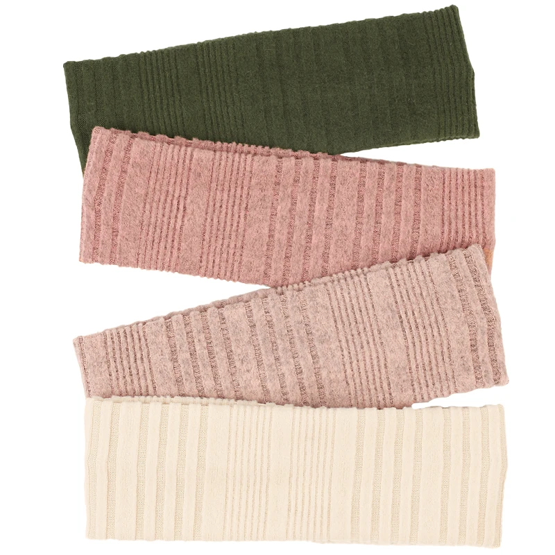 Women Knitting Striped Warm Headbands Autumn Winter Solid Casual Elastic Hairbands Turban Headwraps Fashion Hair Accessories