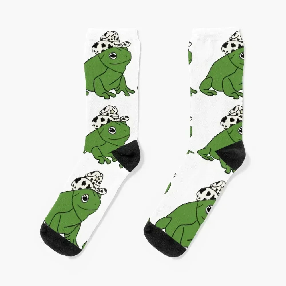 

Cowboy Frog Socks sport gym Non-slip valentine gift ideas Socks For Man Women's