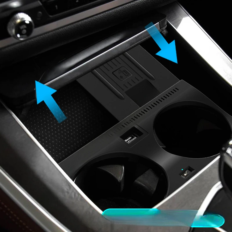 Applicable to the new BMW X5 X6 X7 wireless charger, compatible with the original car with NFC induction box USB charging pad image 2