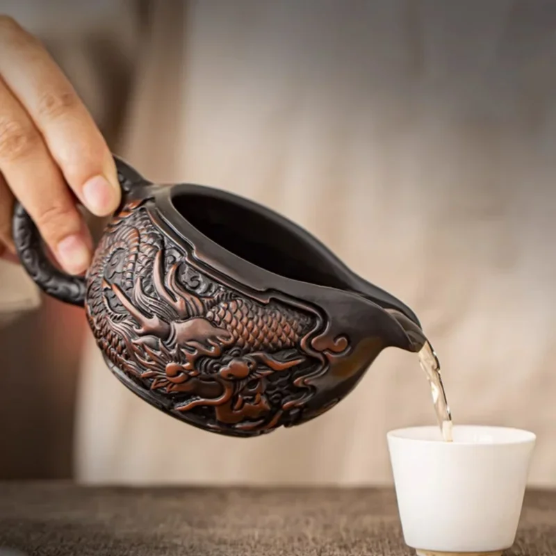 High-end Purple Pottery Tea Pitcher Retro Fair Cup Tea Divider Chahai Kung Fu Teaset Accessories