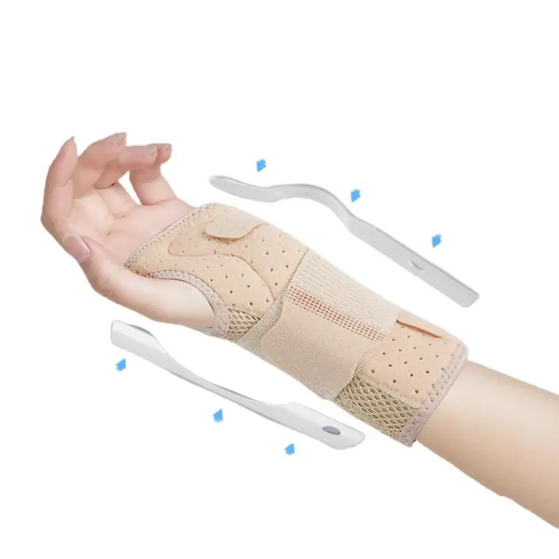 Adjustable Wrist Support Brace for Carpal Tunnel Right Left Wrist Protector with Splints Hand Guard Wristband Pain Relief Sports