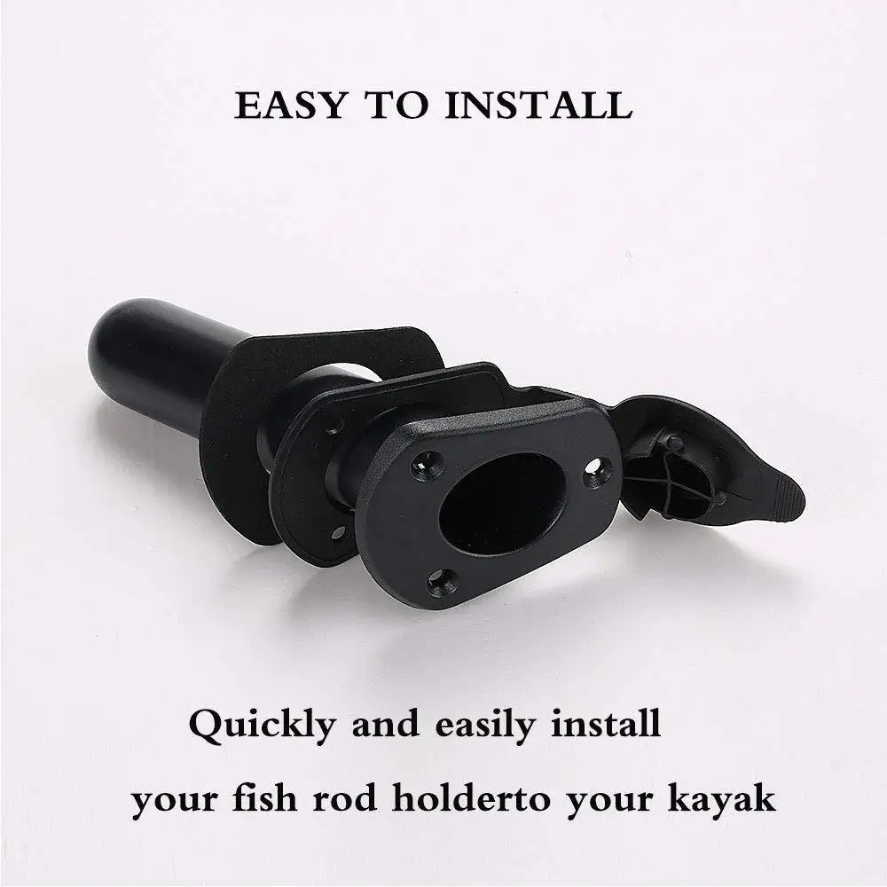 Universal Embedded Kayak Fishing Rod Holder Mount for Boat Canoe – Heavy-Duty Rustproof Marine Accessory