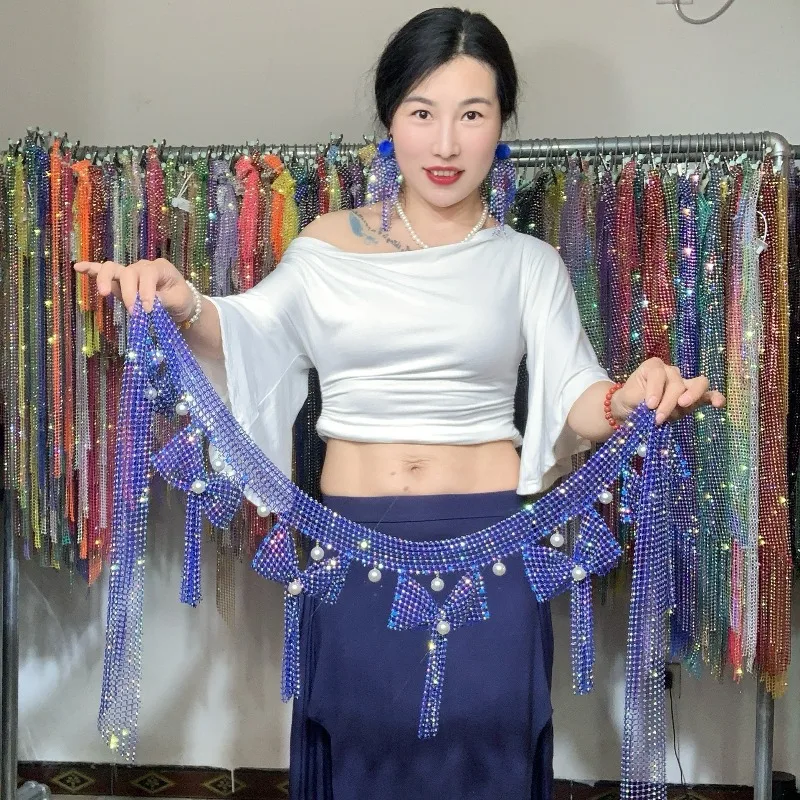 customized belly dance costumes waist chain diamond butterfly style Eastern dance clothes factory direct sales