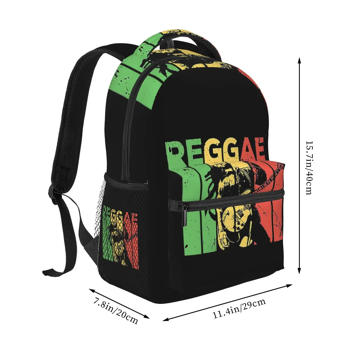 Bob Marley Reggae Backpacks Boys Girls Bookbag Students School Bags Cartoon Travel Rucksack Shoulder Bag Large Capacity