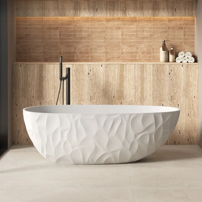 

Art design bathtub characteristic hotel homestay engineering style integrated independent bathtub