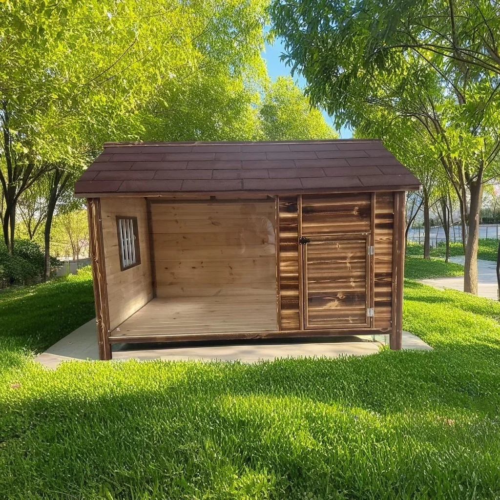 

Уличный дождезащитный кошачий домик из цельного дерева, универсальный для всех сезонов, ветрозащитный и теплый, непромокаемый и морозостойкий