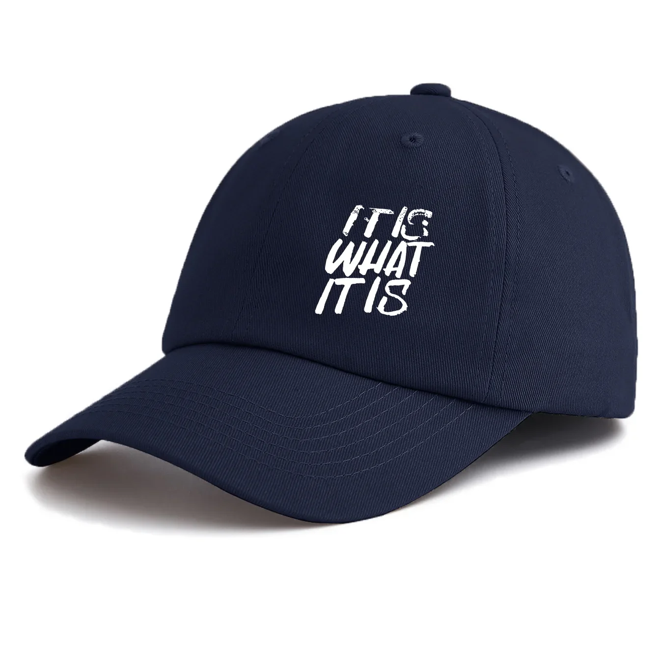 1pc IT IS WHAT IT IS Print  Baseball Cap for Adults,  Minimalist Retro Style Casual Soft Adjustable Dad Hat, Perfect As Gift