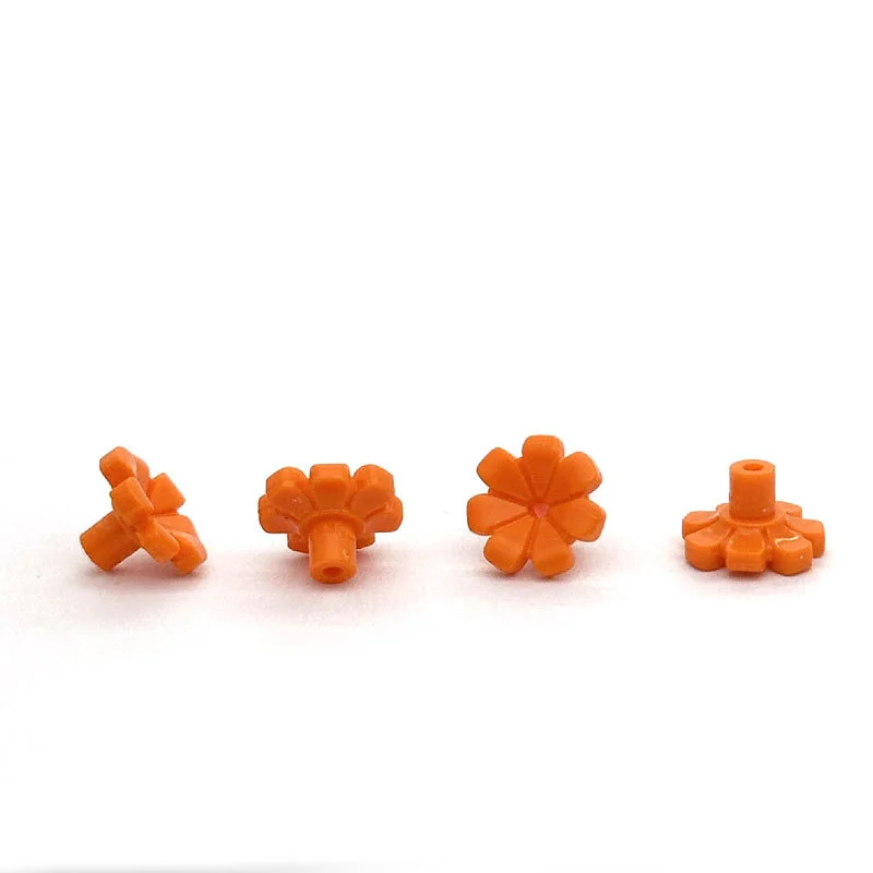 200 Stück Moc 32606 Bausteine Pflanzenblume mit Stab und kleinem Loch, kompatibel mit Kirschblüten-Baumhaus-Spielzeug – Detail 6