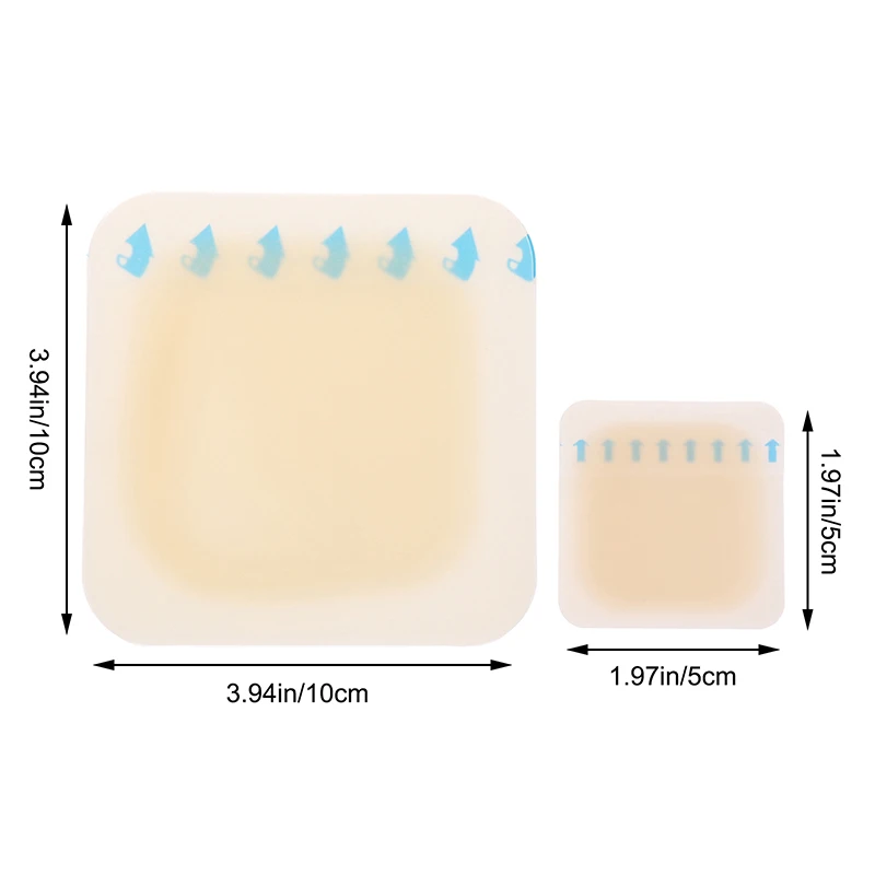 Molho para feridas hidrocolóide, cicatrização rápida, autoadesivo fino e macio, respirável, não irritante para queimaduras, 1PC